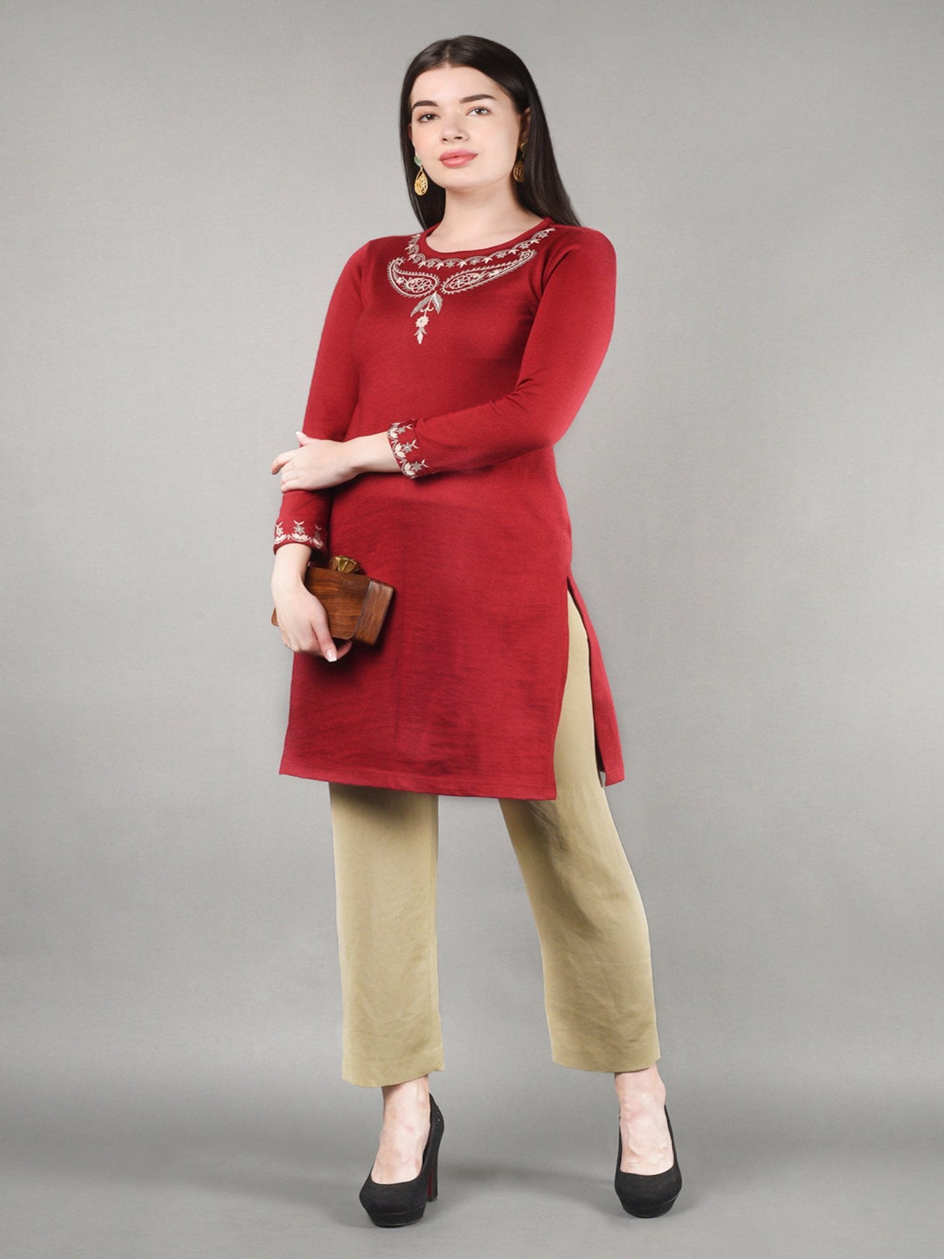 Dusky Red Kurta