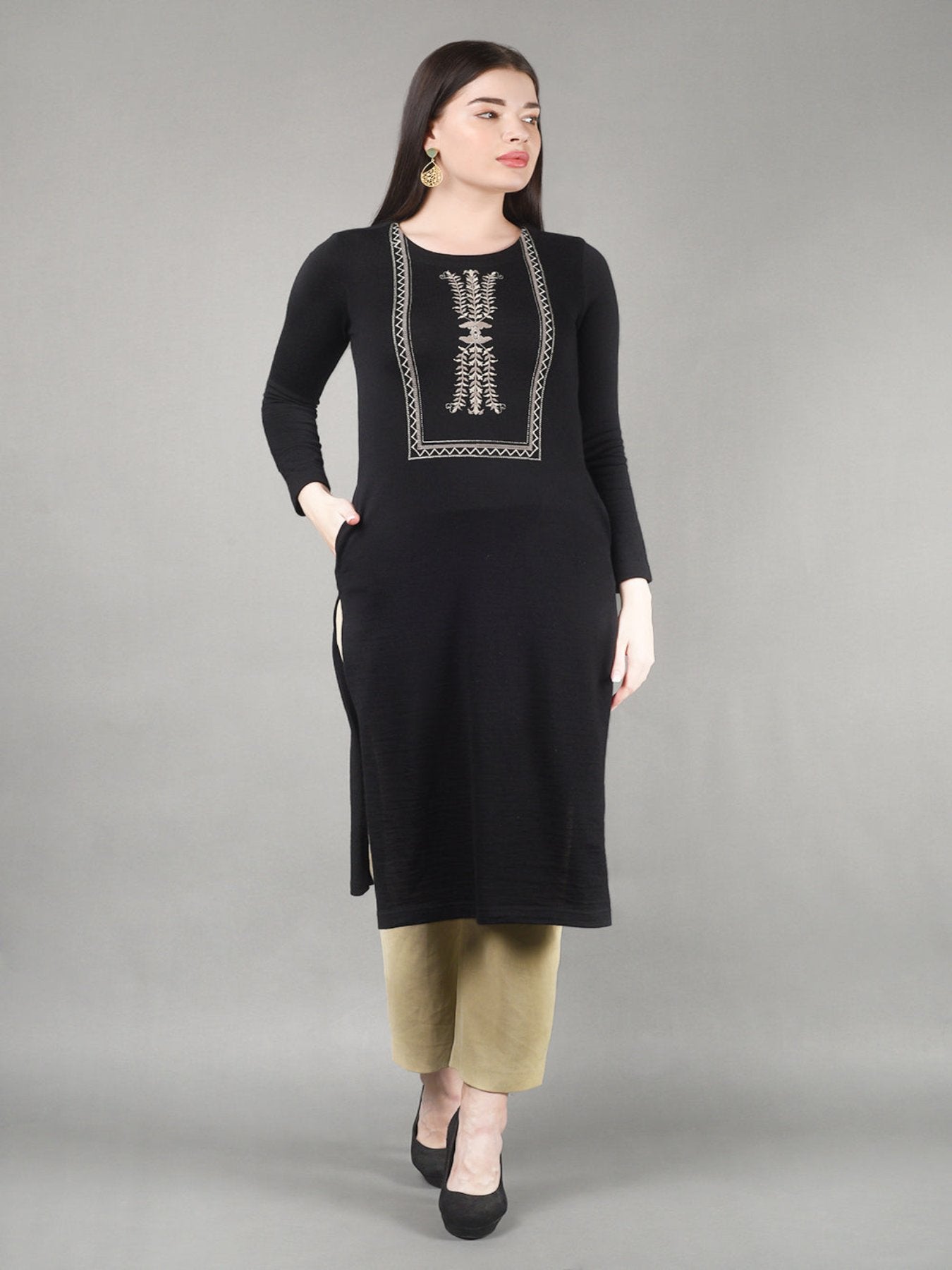 Dusky Black Kurta