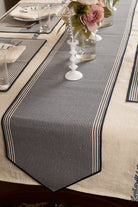 Slender Stripe Table Linen (Pack of 14 Pieces | 6 Seater), designer table linen sets