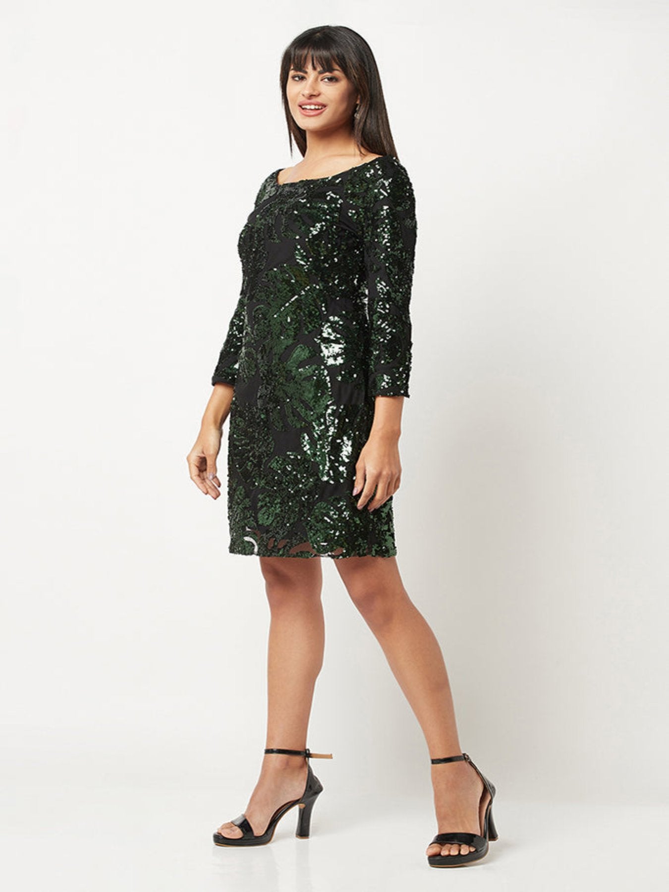 Green Sequin Party Dress