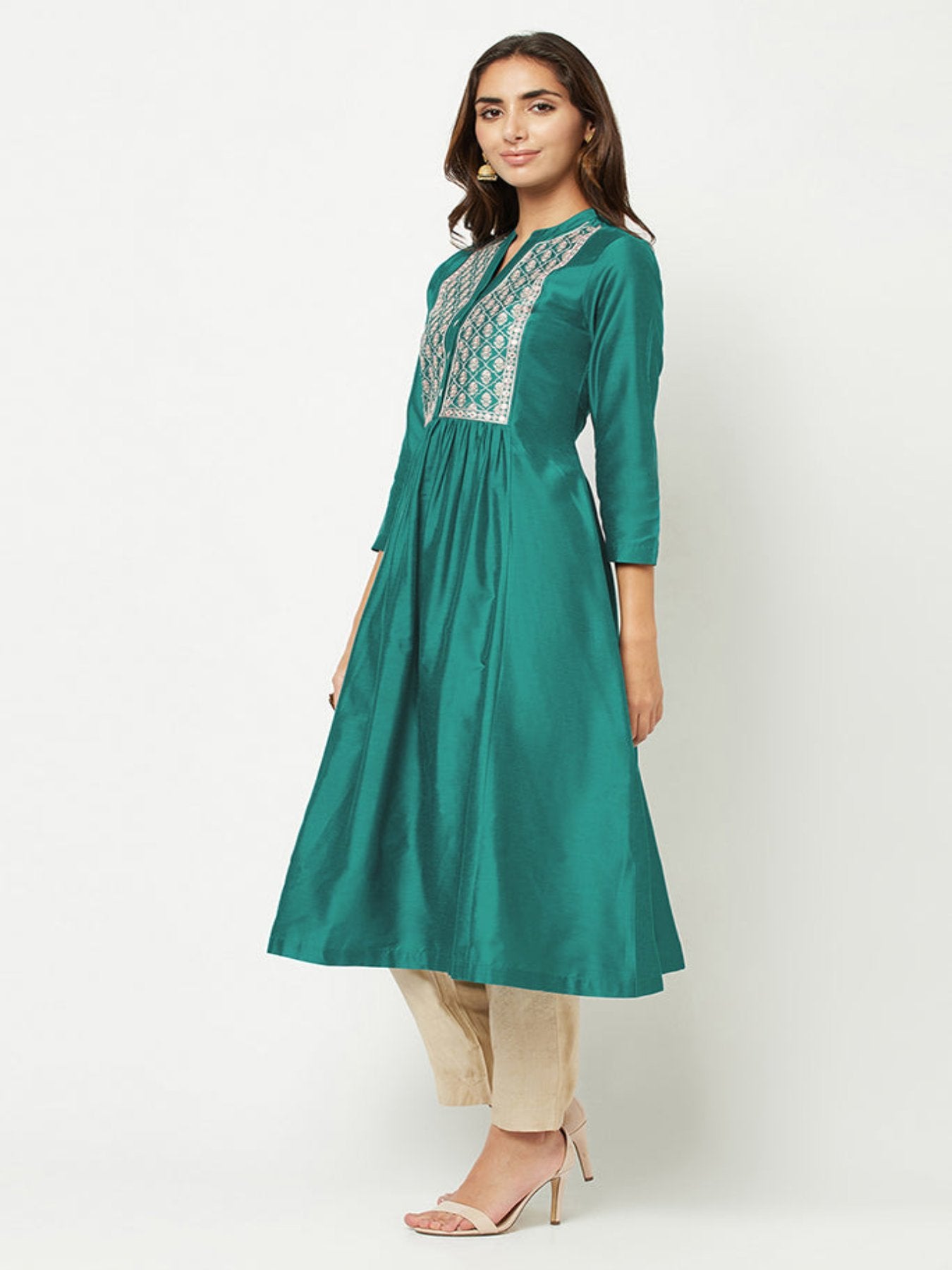 Embroidered Flared Kurta