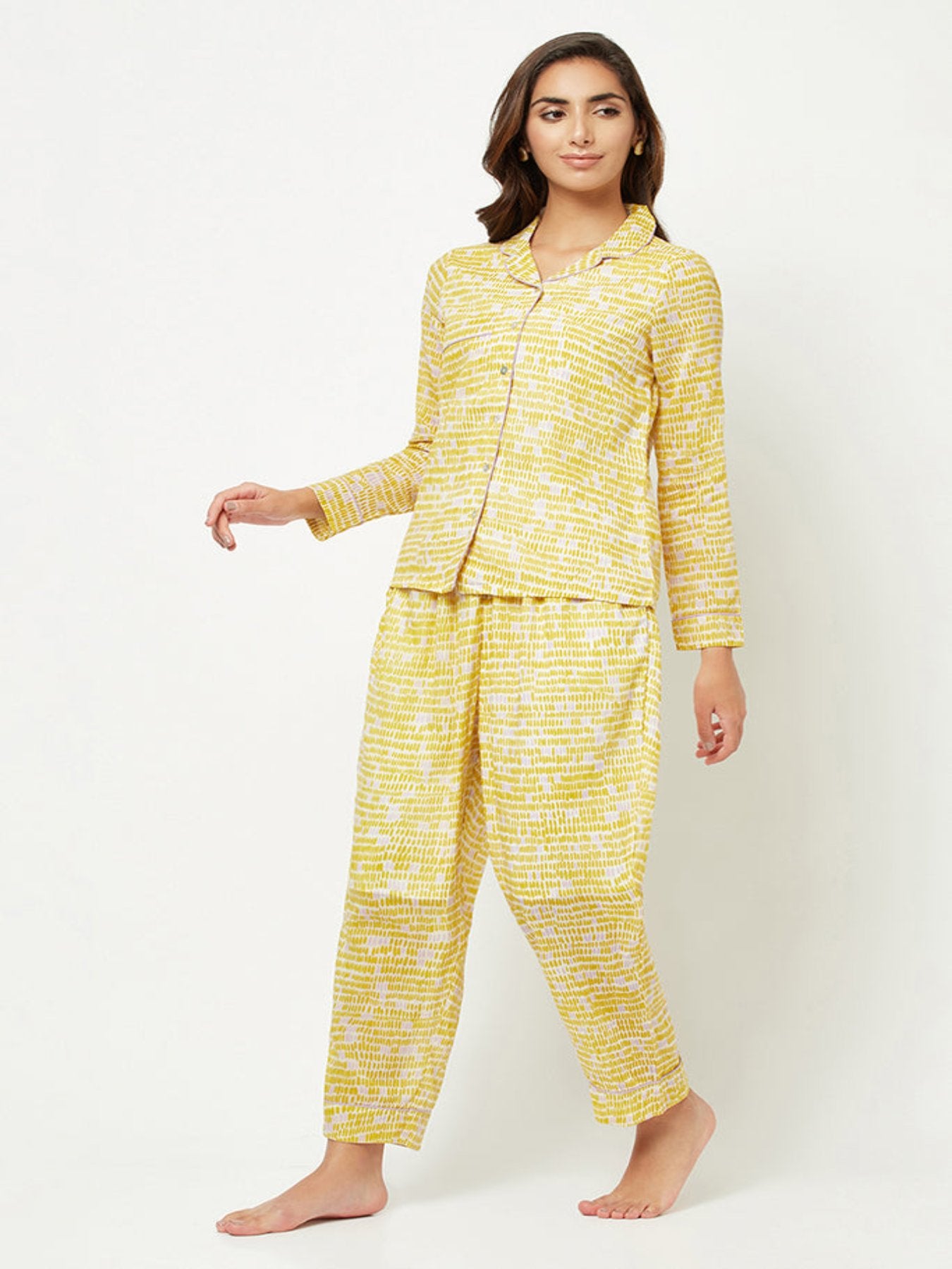 Yellow Printed Loungewear