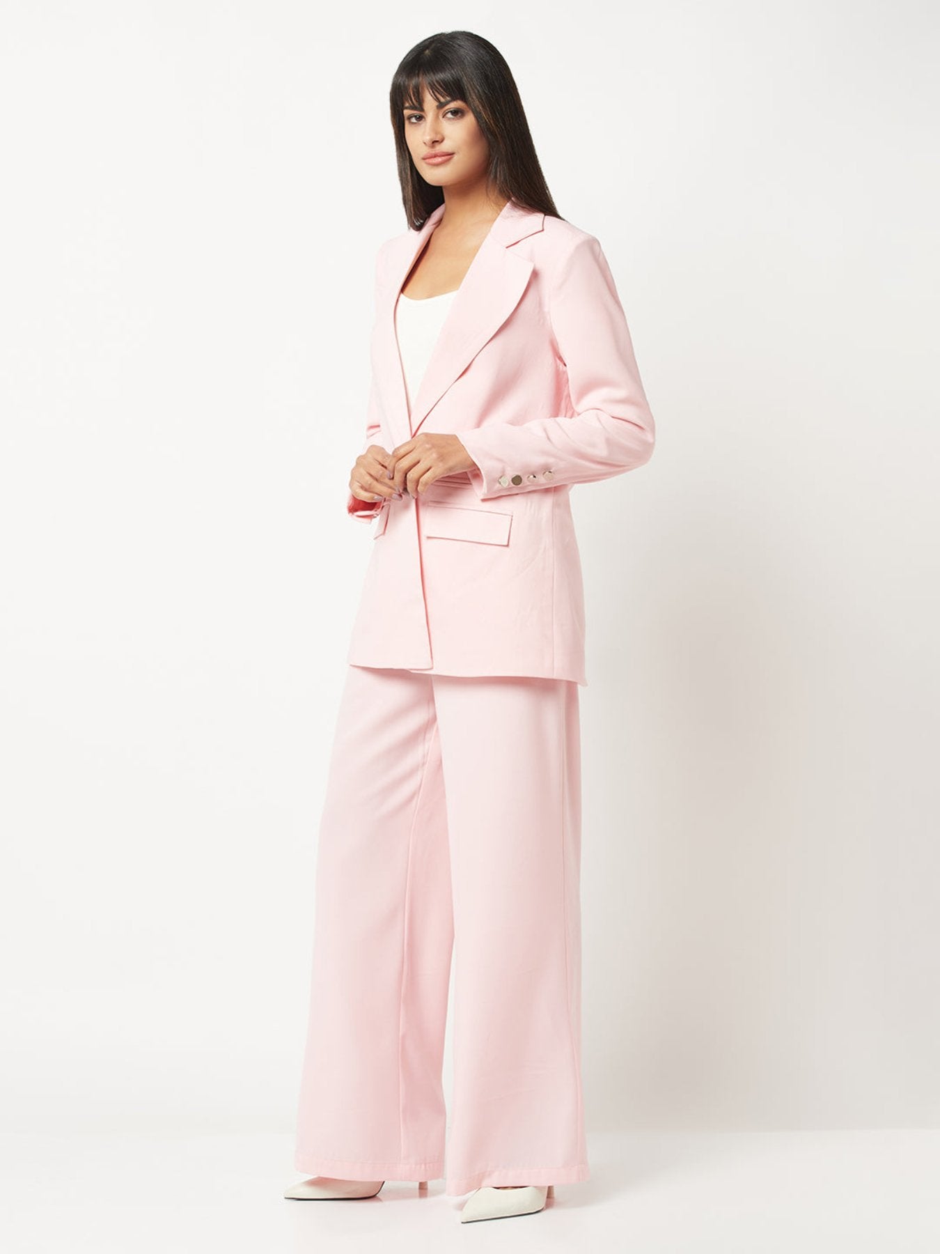 Soft Pink Poly Moss Power Suit