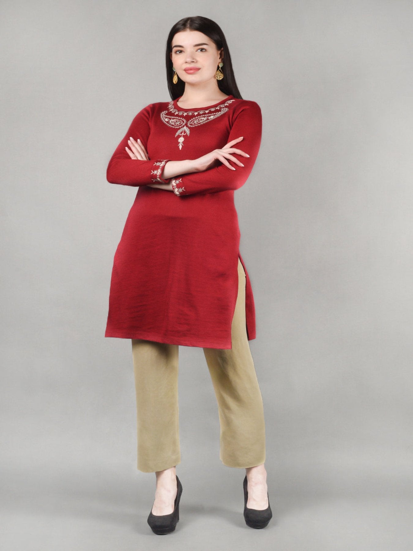 Dusky Red Kurta