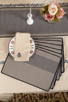 Slender Stripe Table Linen (Pack of 14 Pieces | 6 Seater)