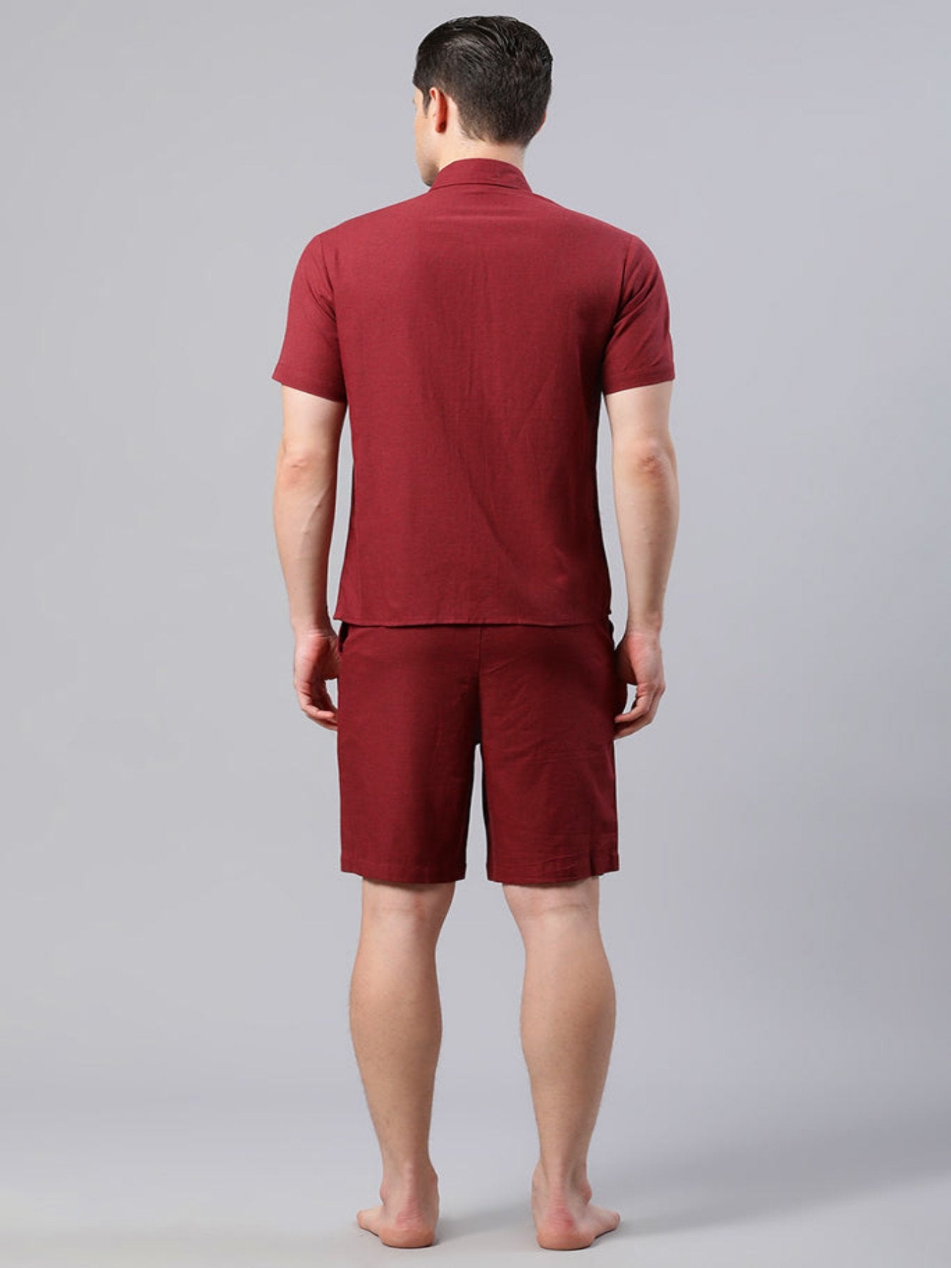 Maroon Solid Loungewear Set