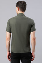 Deep Olive Solid Slim Shirt