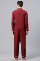 Maroon With Cord Detail Loungewear Set
