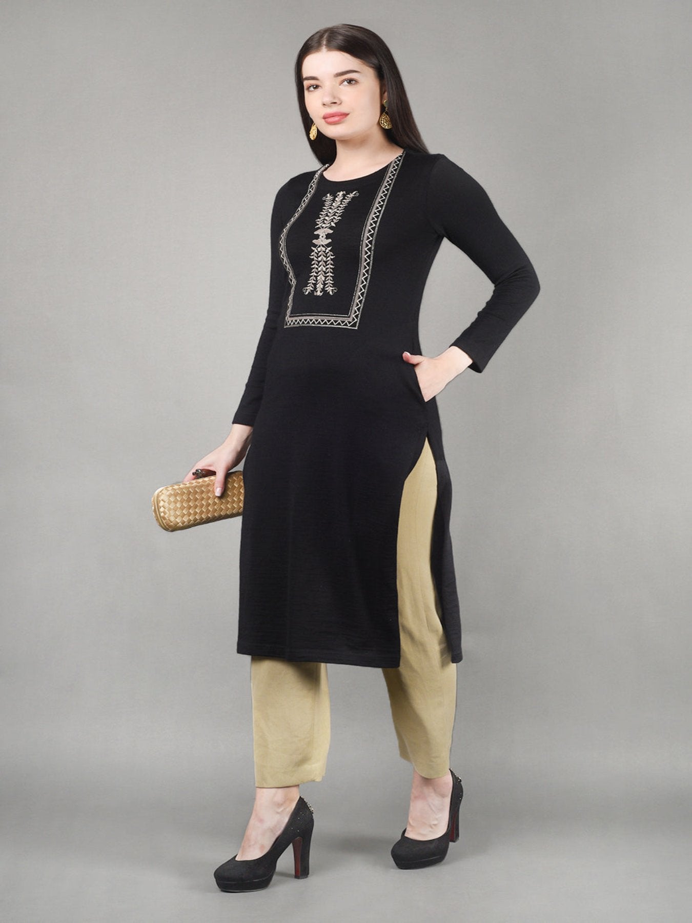 Dusky Black Kurta