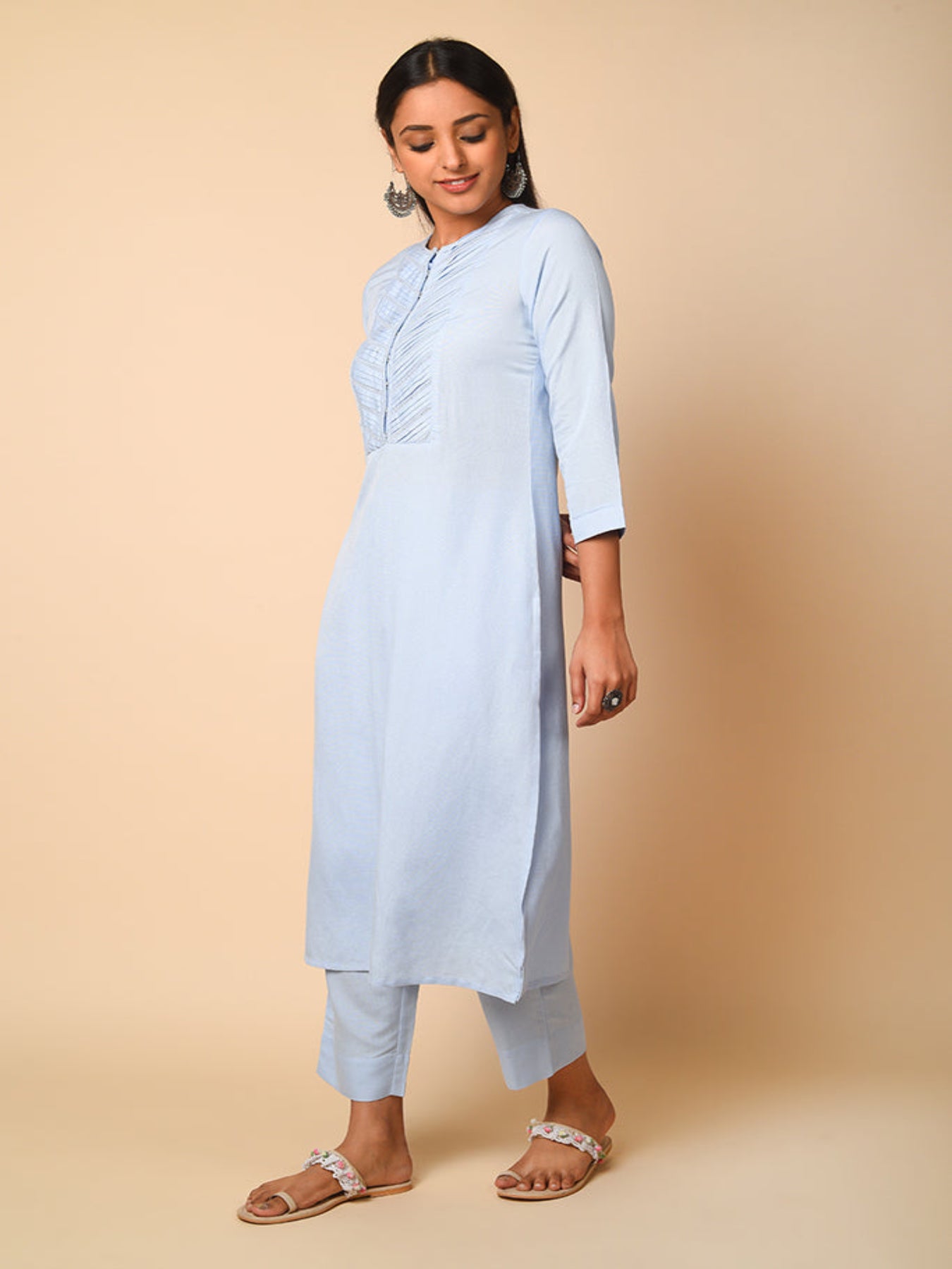 Subtle Pleated Kurta Set