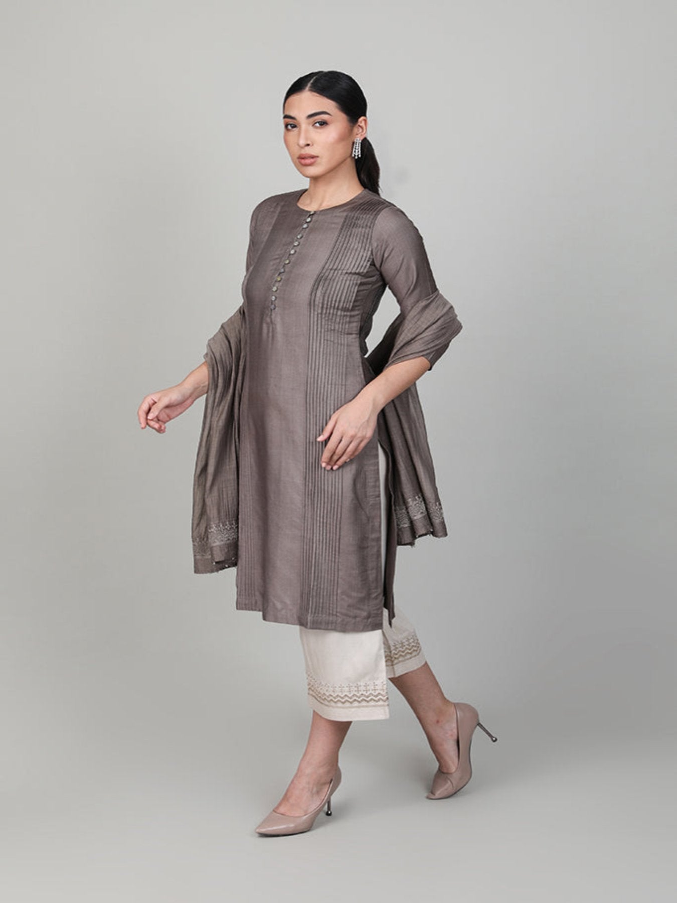 Night Shine Pleated Kurta Set