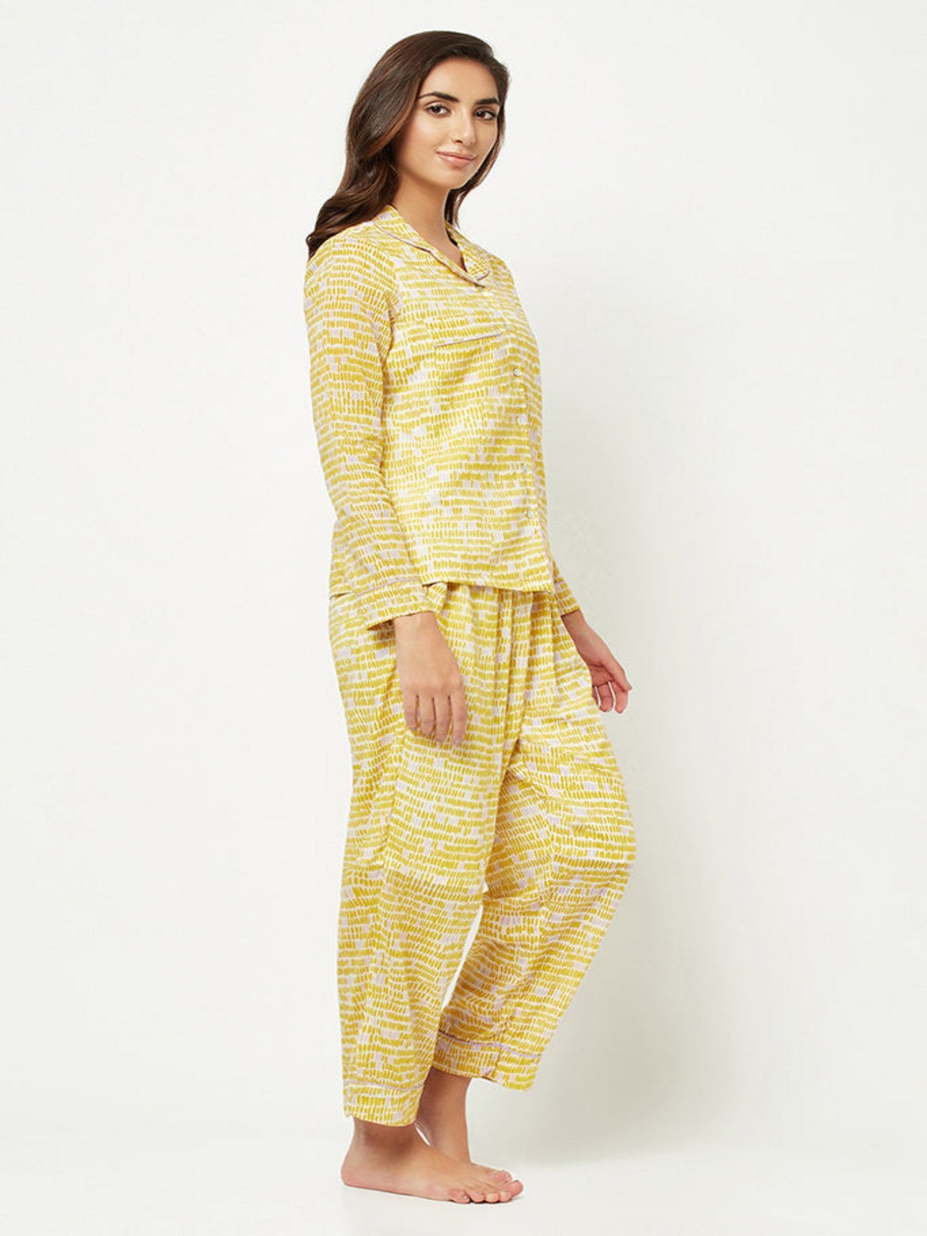 Yellow Printed Loungewear