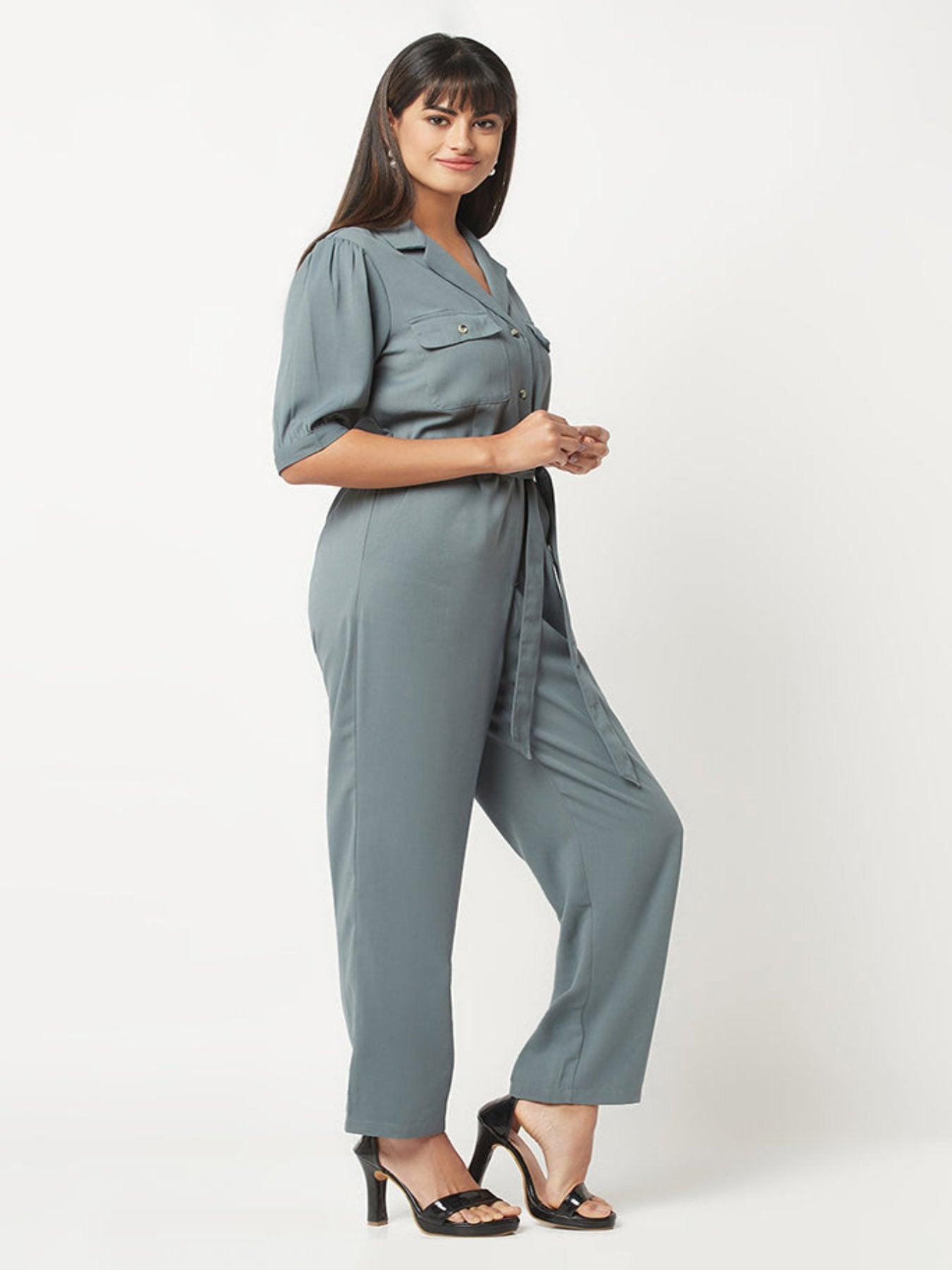 Rustic Blue Collar Jumpsuit