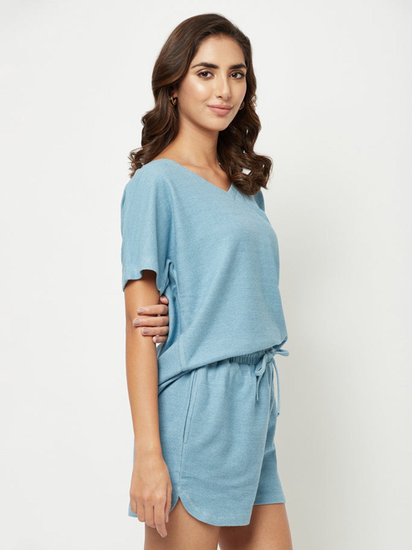 Sky blue solid loungewear