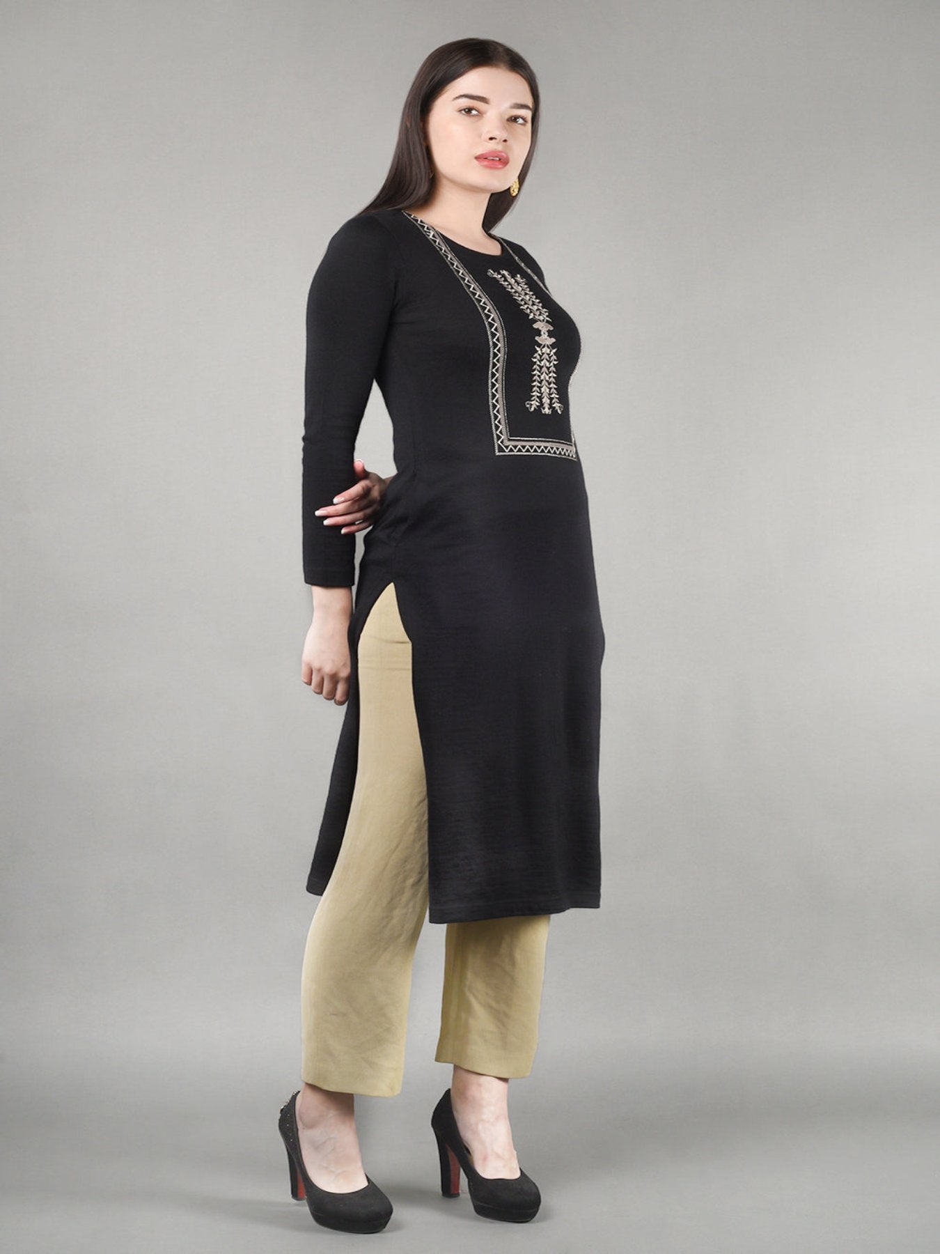 Dusky Black Kurta