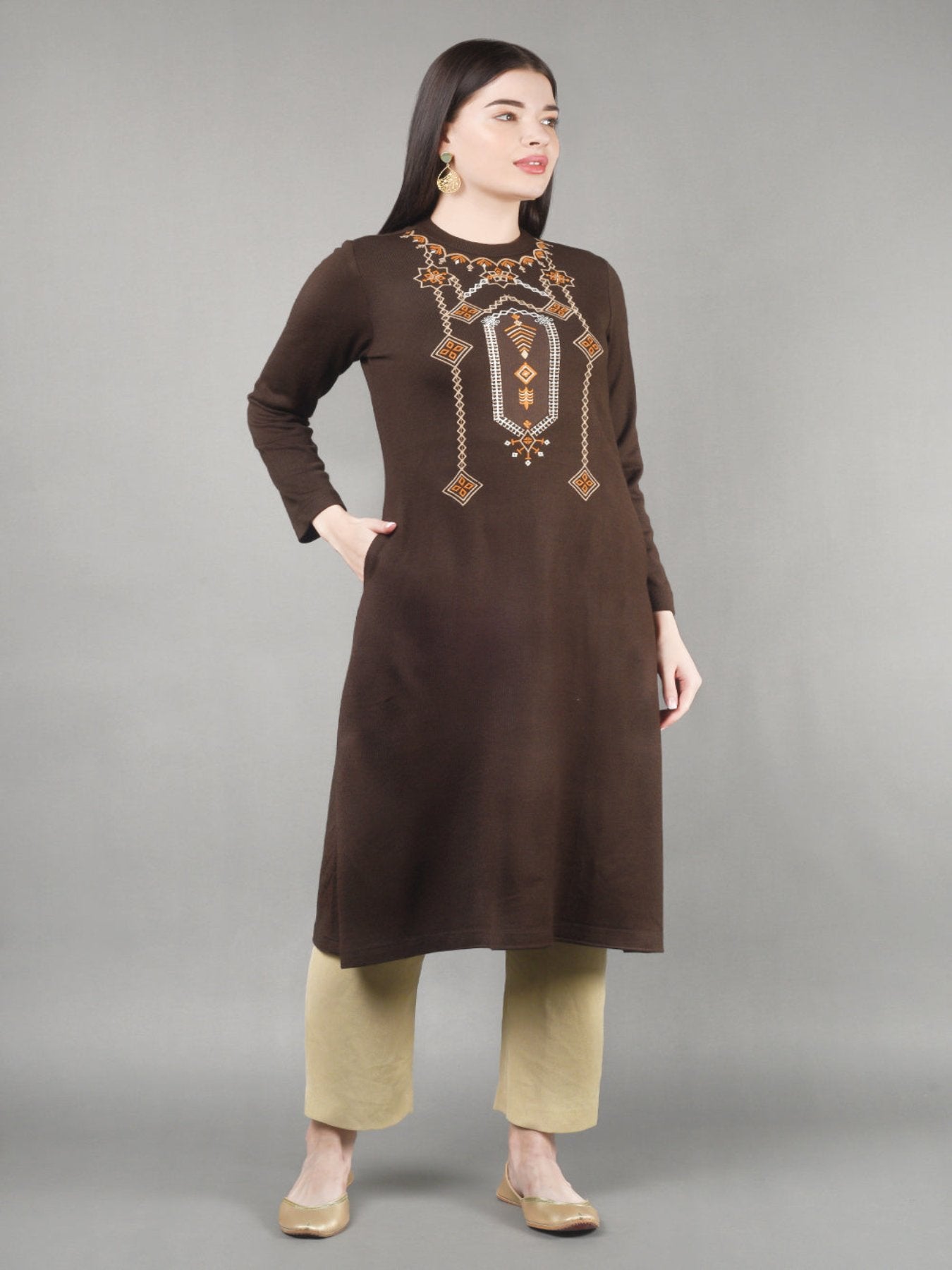 TRIBAL THEME EMBROIDERY KURTA