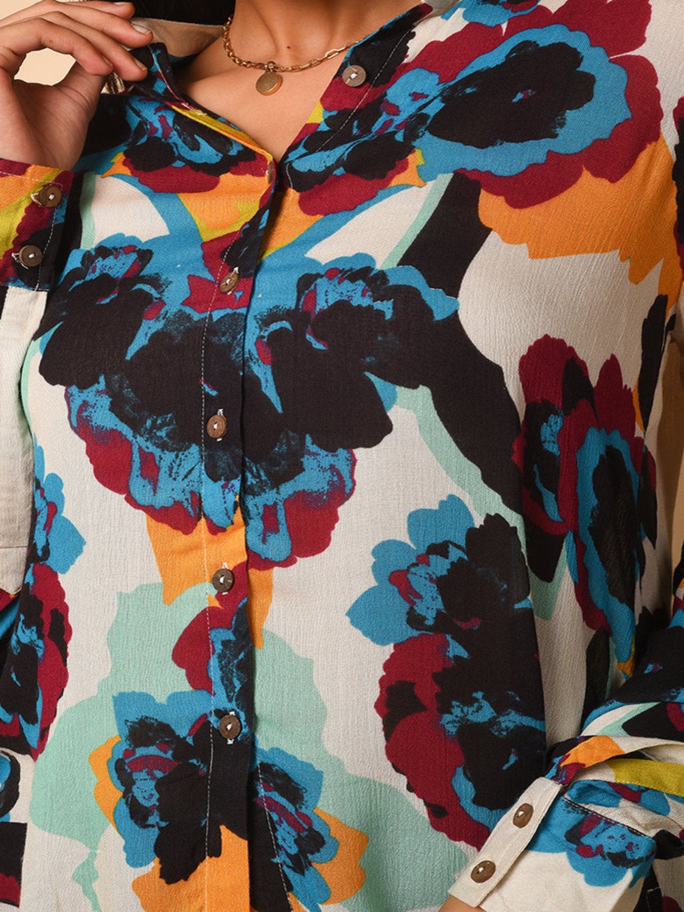 Abstract Floral Shirt