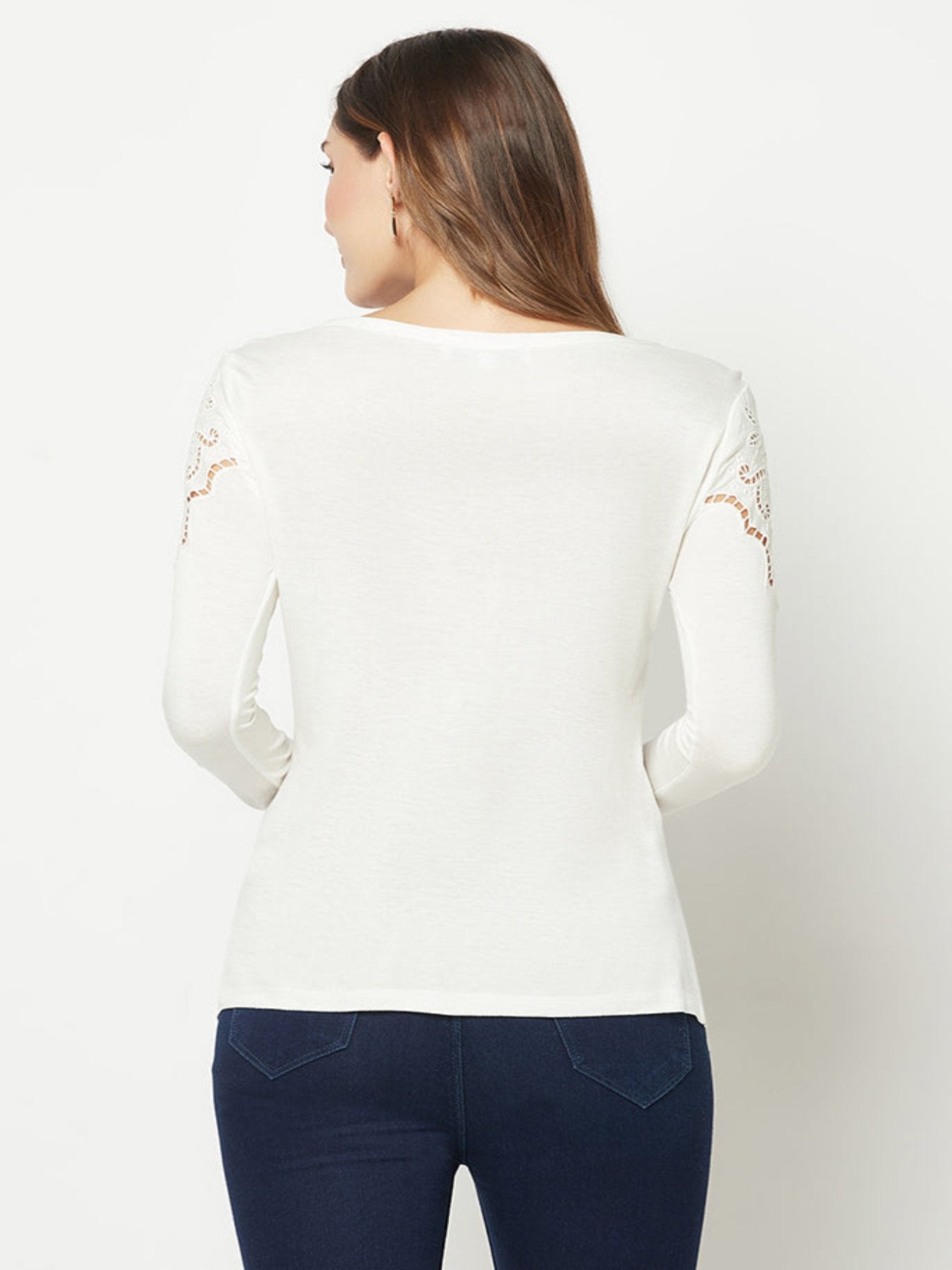 White Embroidered Top