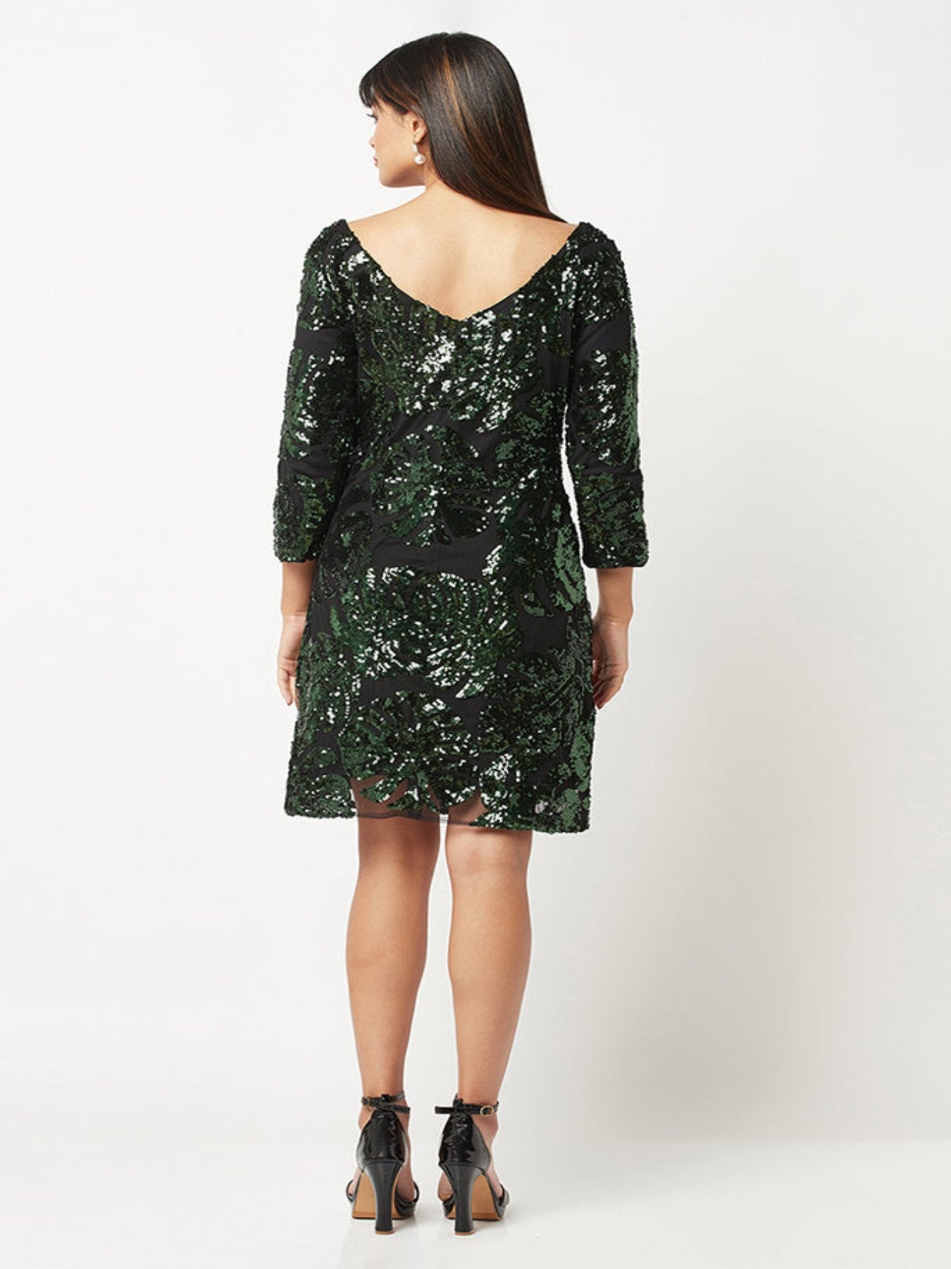 Green Sequin Party Dress