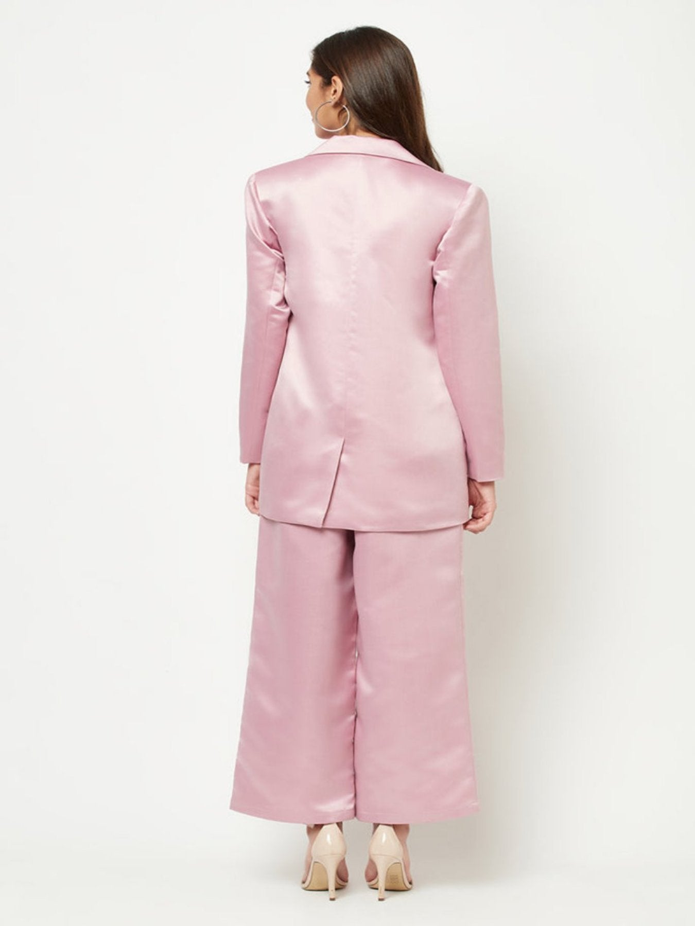 Pink Satin Powersuit