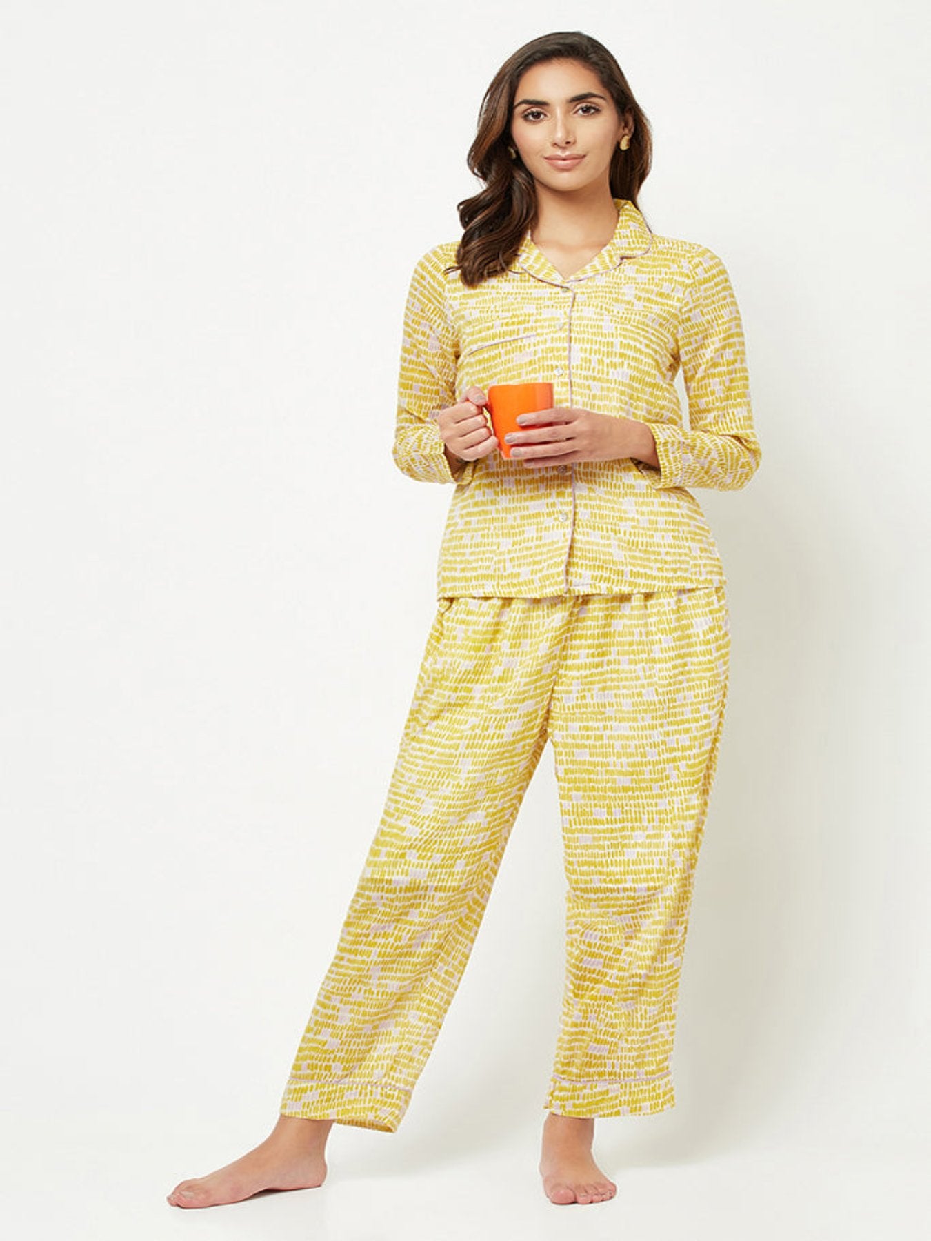 Yellow Printed Loungewear