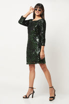 Green Sequin Party Dress