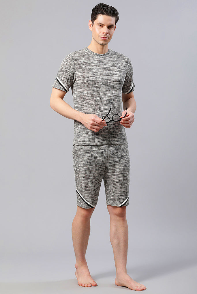 Grey Co-ord Set With Shorts