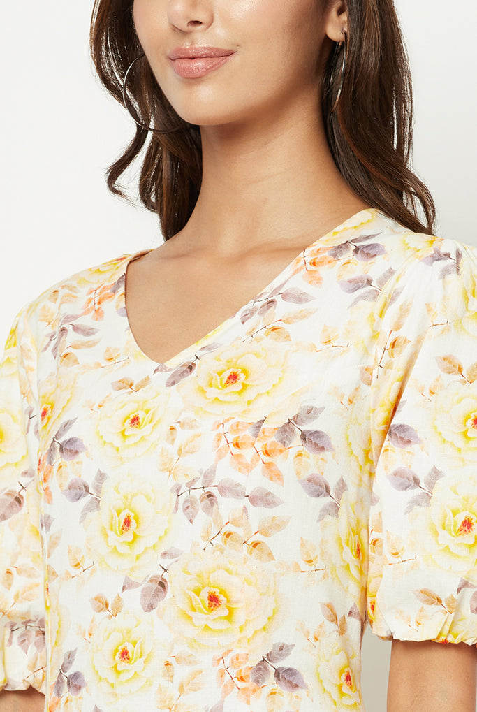 Blossoming Linen maxi dress