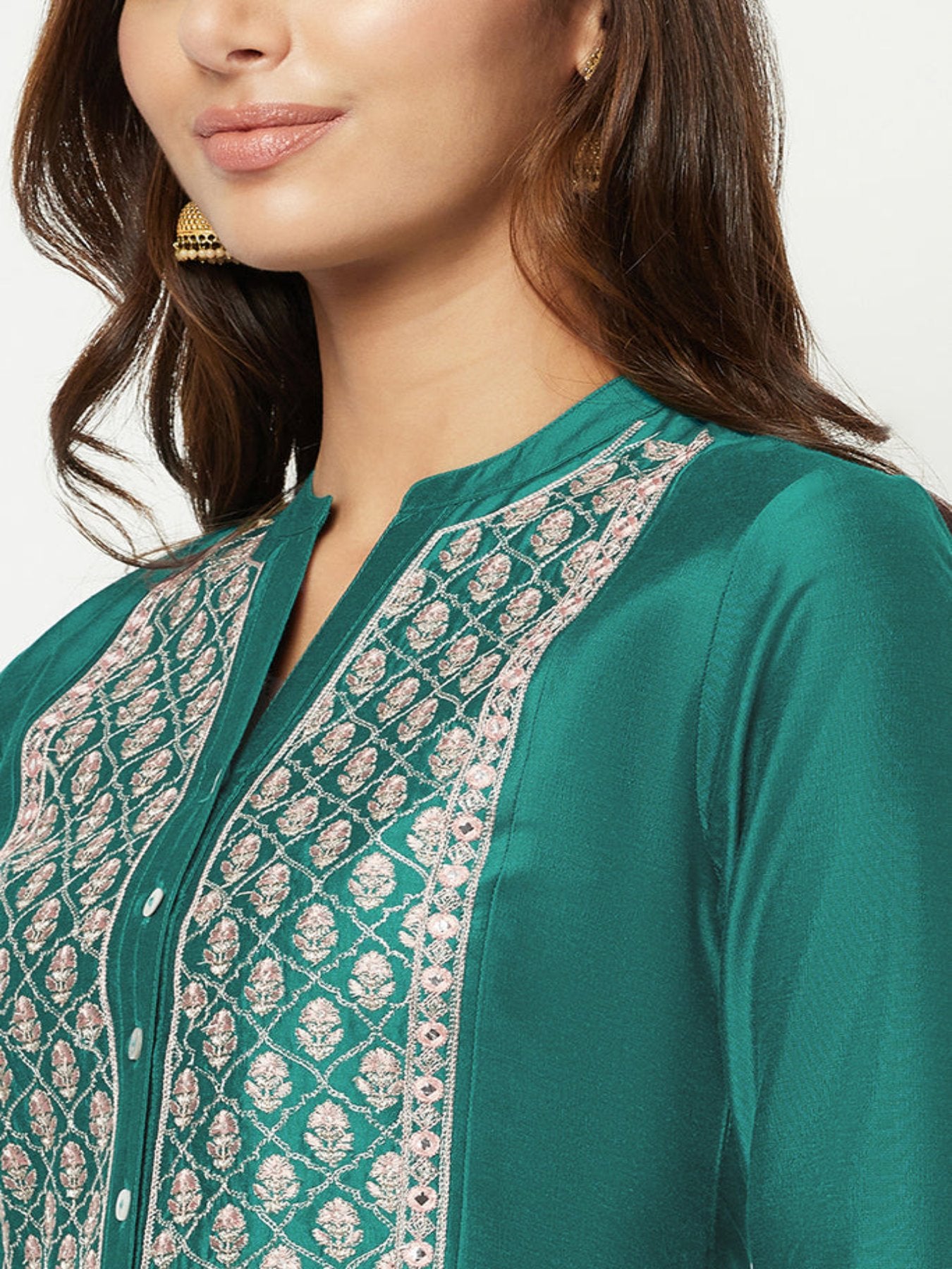 Embroidered Flared Kurta