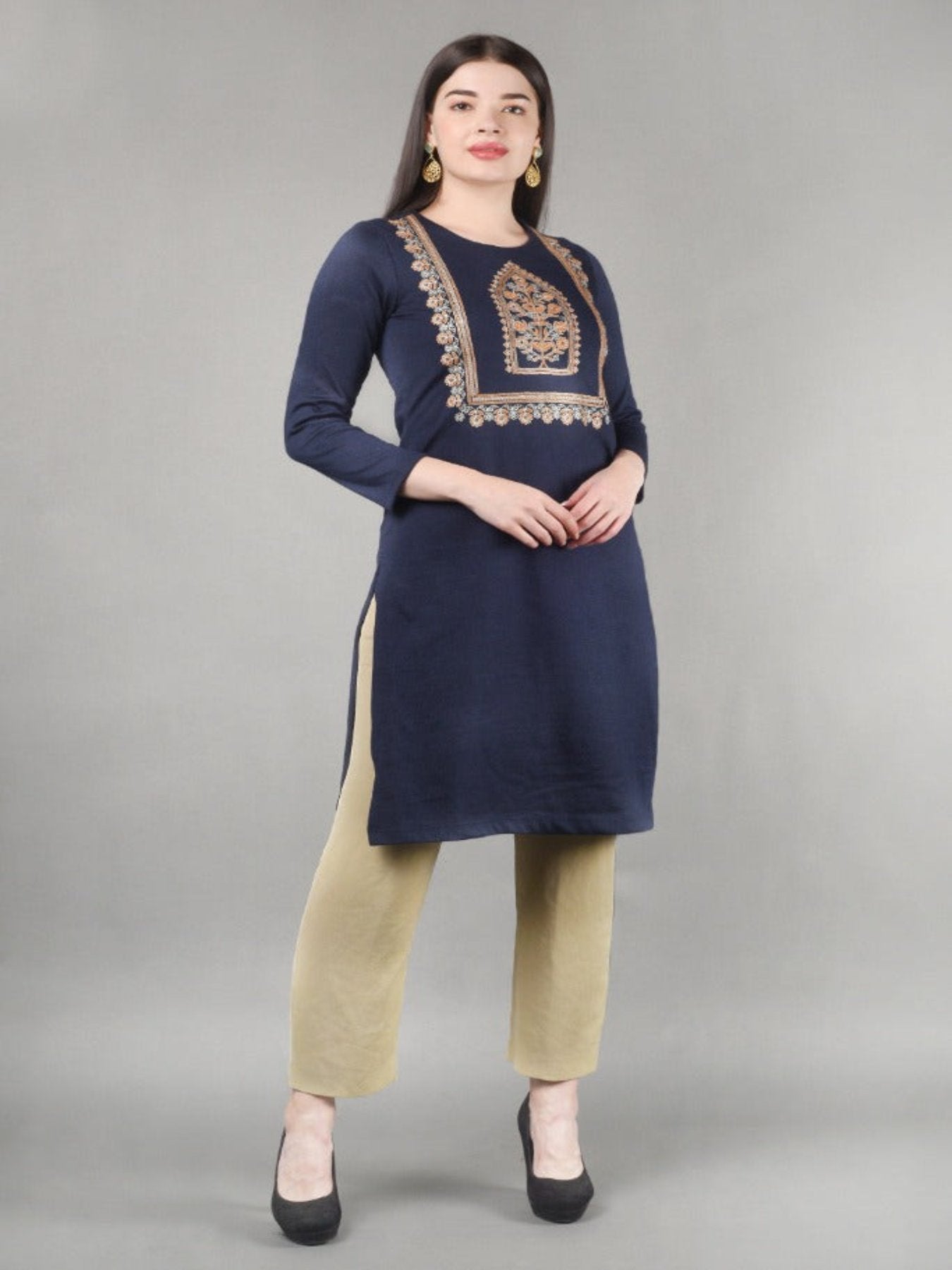 Yoke Embroidered Kurta