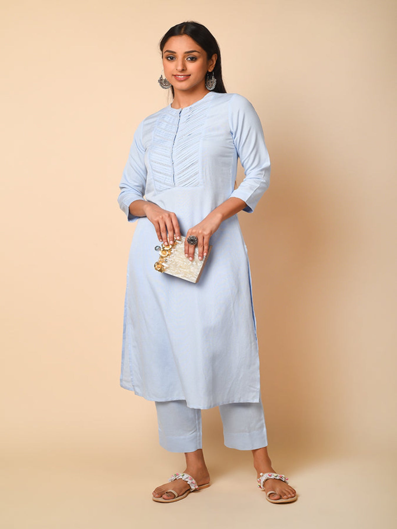 Subtle Pleated Kurta Set