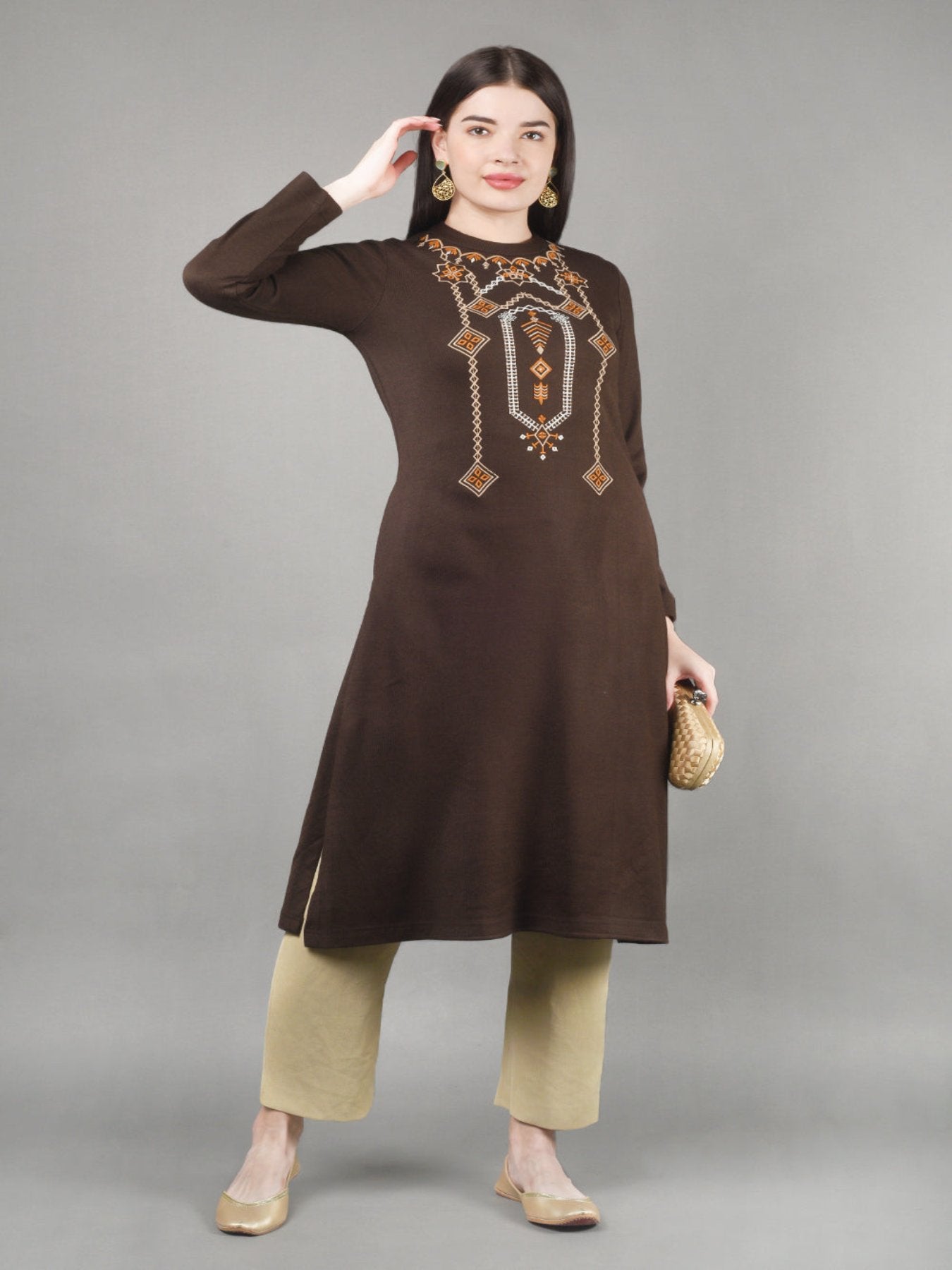 TRIBAL THEME EMBROIDERY KURTA