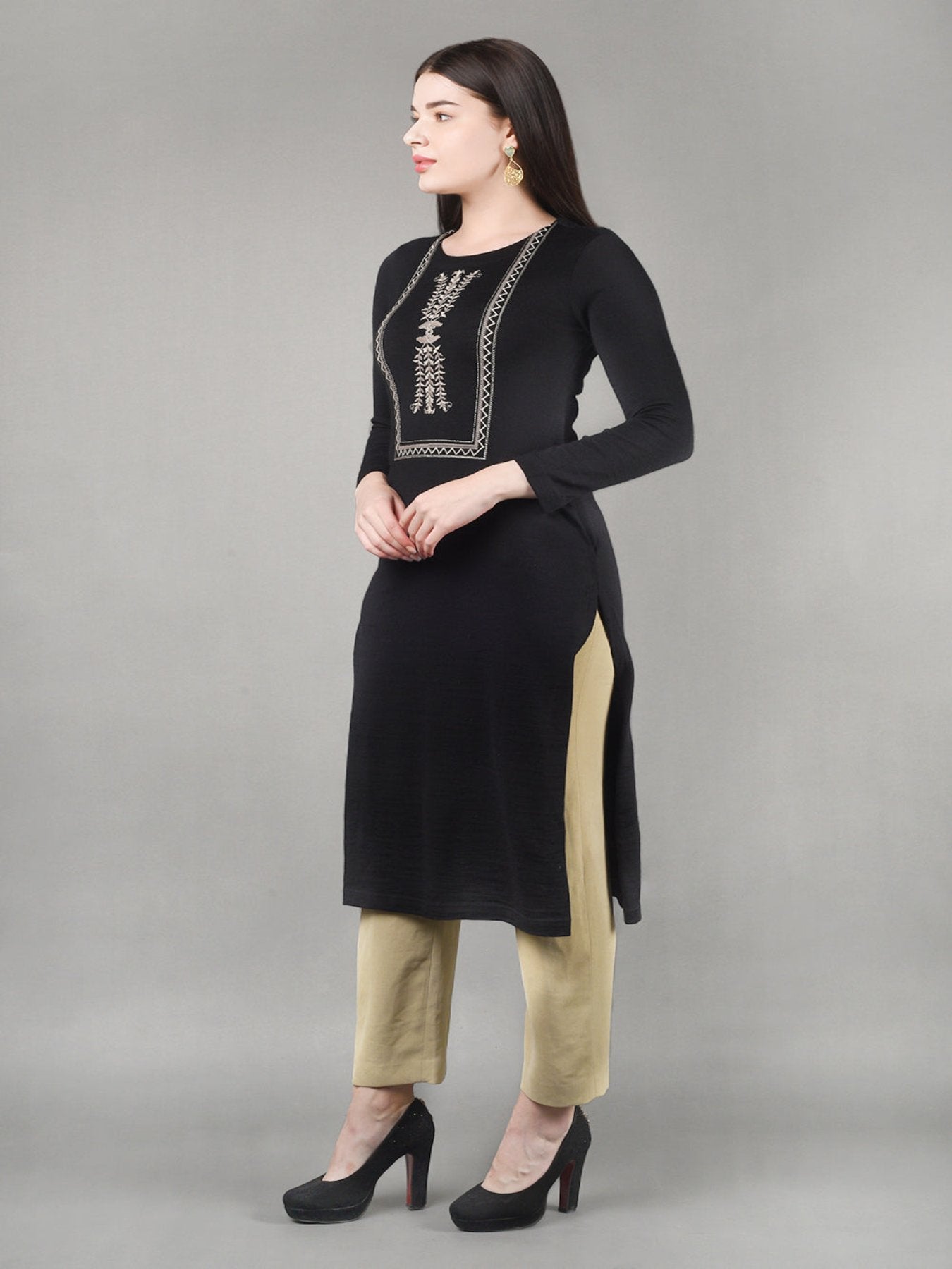 Dusky Black Kurta