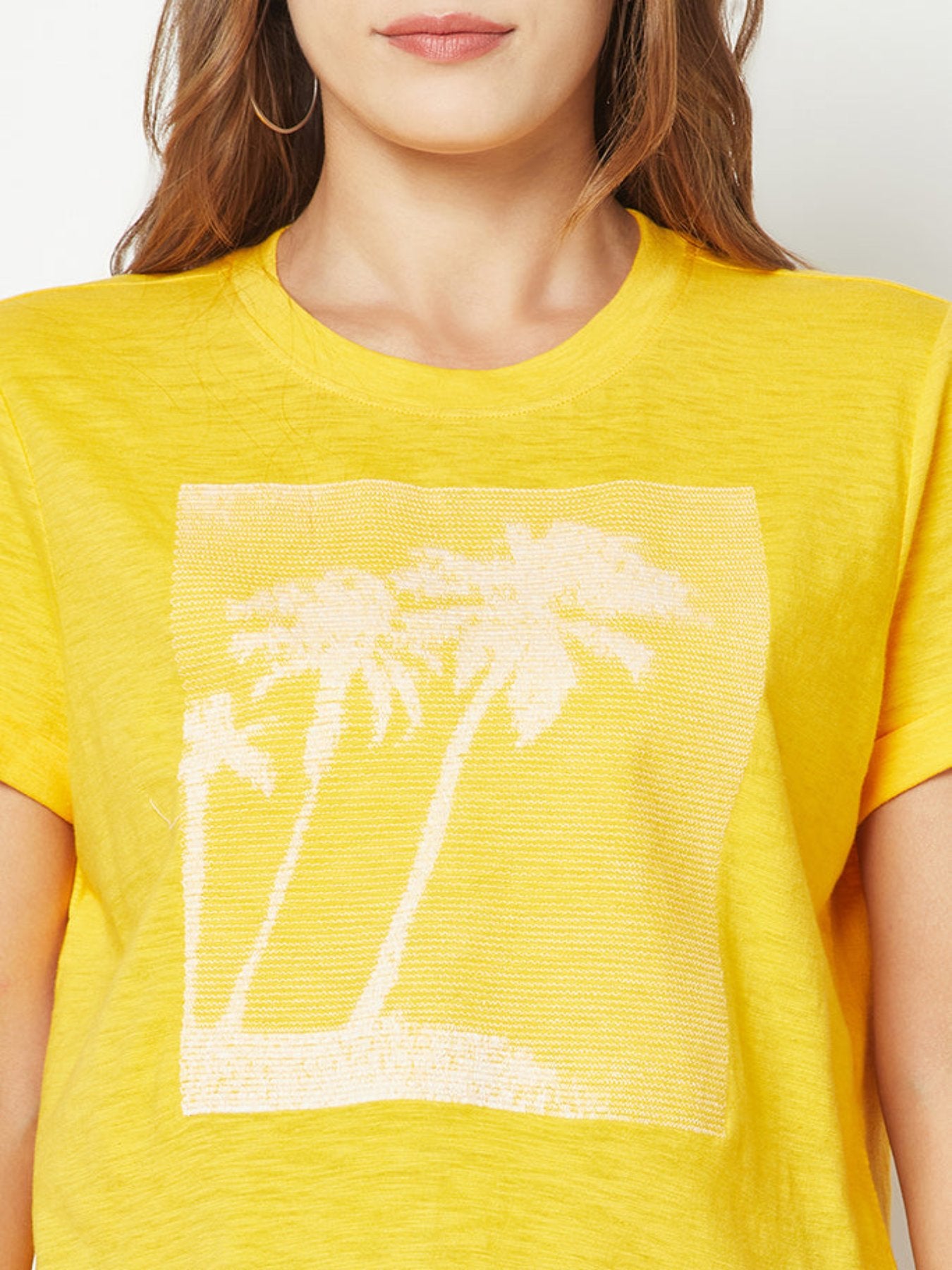 Yellow Embroidered T-Shirt