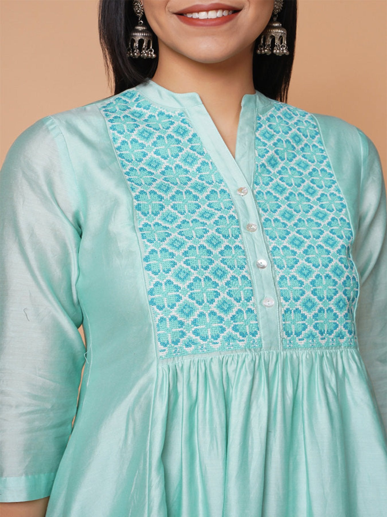 Aquamarine Emb Kurta