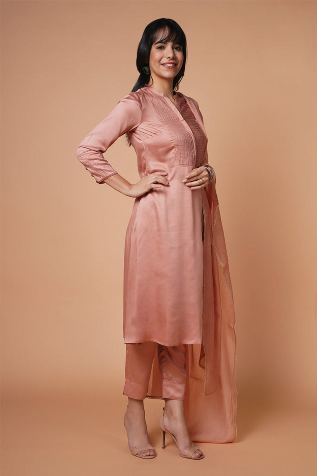 Rose Gold Kurta Set of 3