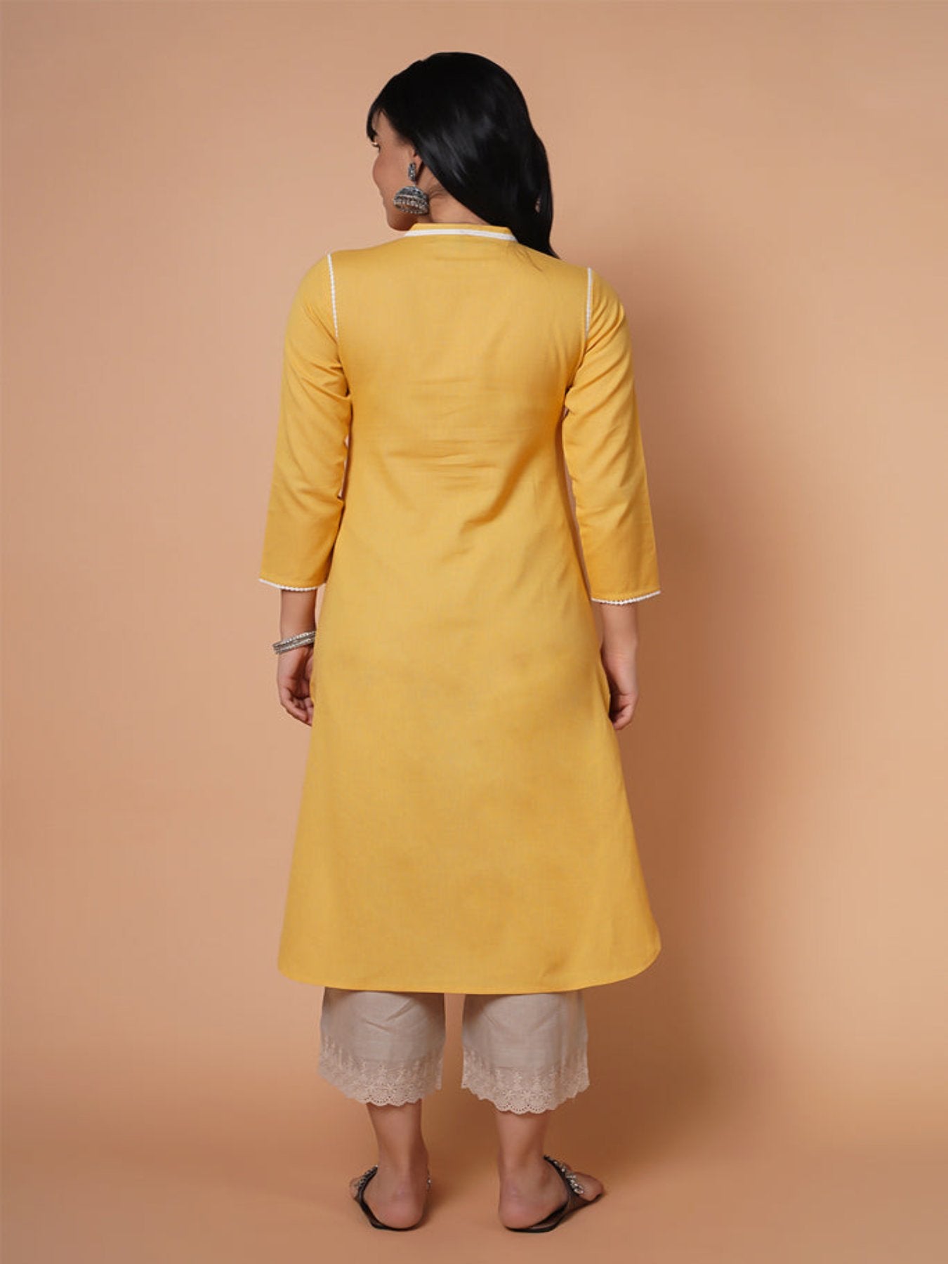 Summer Lemon Lace Kurta