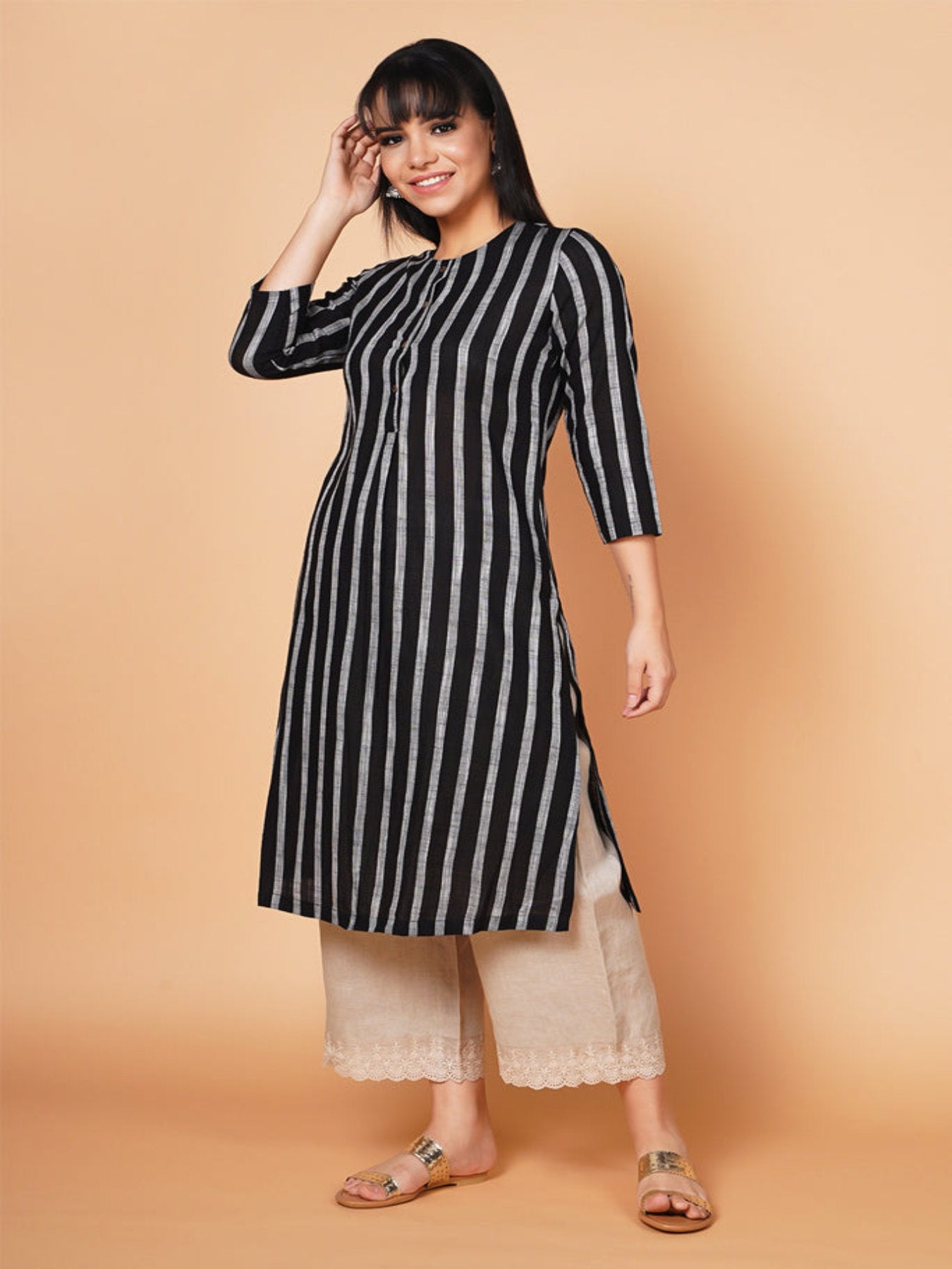 Simply Striped Straight Kurta