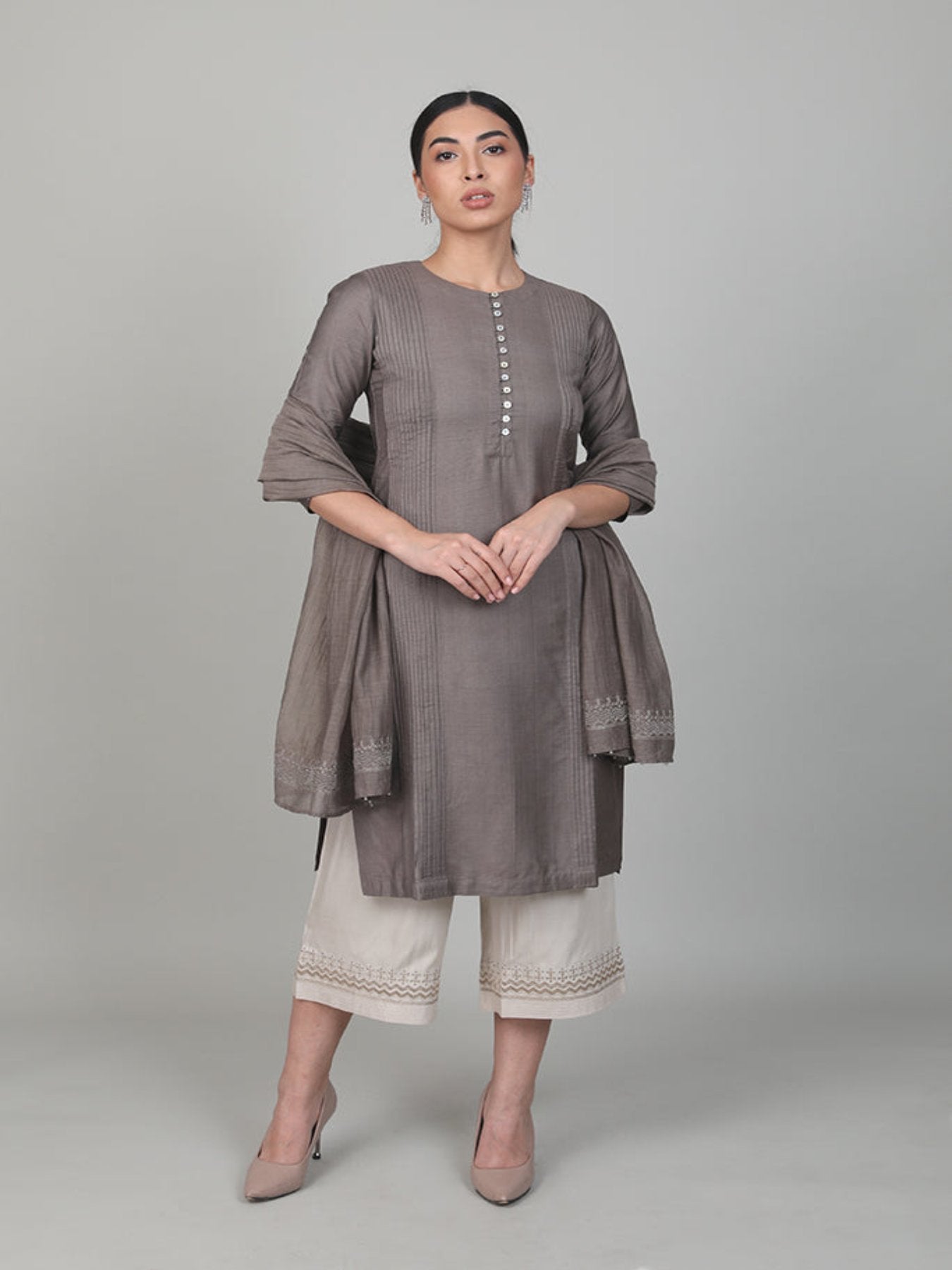 Night Shine Pleated Kurta Set