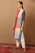 Straight-fit Multicoloured Fusion Kurta - Barara Official